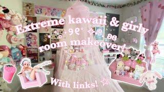 EXTREME GIRLY KAWAII ROOM MAKEOVER ! ･ﾟ : ･ﾟ