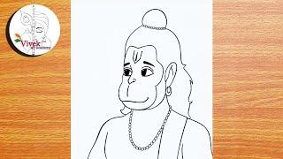 How to Draw Hanuman with Pencil | Easy Drawing | Bajrangbali Sketch Step by Step