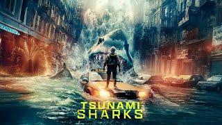 Tsunami Sharks (2024) [Horror]   La Ciudad Invadida por Tiburones | Película completa en español