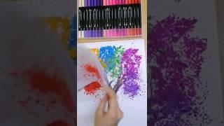 melted crayon art️#shortfeed #foryou #viral #satisfying #artsbymomina #trending #ytshorts #art