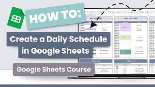 Introducing my first Google Sheets Course - How to create a Daily Schedule Template in Google Sheets