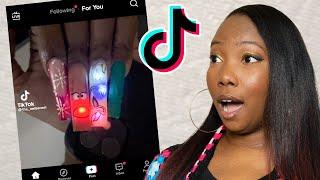 LED Light Up Nails - Trying Crazy TikTok Nails