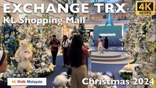 [4K 60fps HDR] THE EXCHANGE TRX | Kuala Lumpur Shopping Mall - Christmas 2024, Malaysia Walking Tour