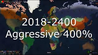 Age of Civilizations 2 Timelapse 2018-2400 Years Aggressive 400%