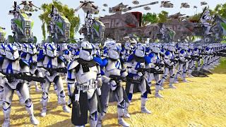 I built Captain Rex's CLONE ARMY in Mountain SIEGE Invasion! - Men of War: Star Wars Mod