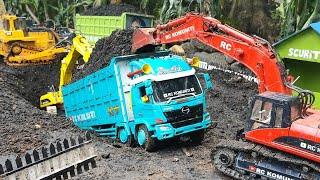 PERDANA PROYEK BATU BARA ‼️ AKIBAT JALAN MASIH GEMBUR RC DAM TRUK HINO 500 GX KUAT NANJAK