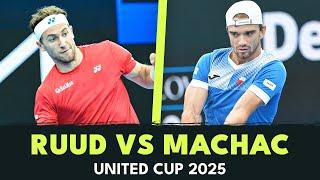 ENTERTAINING Casper Ruud vs Tomas Machac Match | United Cup 2025