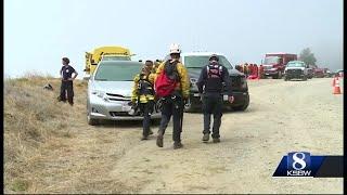 Car driven over a cliff side on Highway 1 south of Big Sur