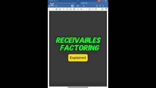 Receivables Factoring Explained