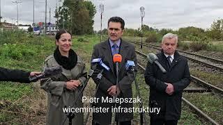 Wiceminister Infrastruktury Piotr Malepszak o kolei do Łomży