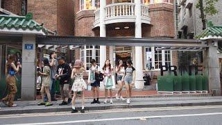 Old street with lots of fashionable girls, walking in Dongshankou, Guangzhou, China