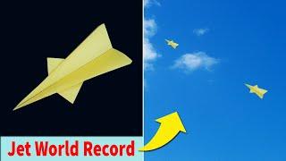 Best Paper Airplane For Distance 2022 - How to Make a Paper Airplane Jet World Record