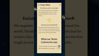 Tester Work paid testing website.