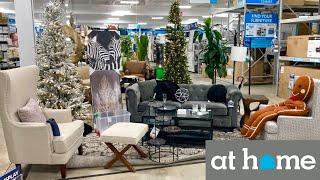 AT HOME FURNITURE SOFAS ARMCHAIRS TABLES CHRISTMAS DECOR SHOP WITH ME SHOPPING STORE WALK THROUGH