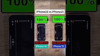 iPhone 16 vs iPhone 15 Battery Comparison Test  #apple #iphone #iphone16