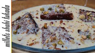 Millets shahi tukda | millets milk pudding | sugar free shahi tukada | by Amruta