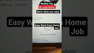 Hiring Immediately! Weekly Pay Work from Home Jobs 2023| No Experience WFH Jobs| Easy  #shorts