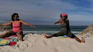 Yoga on the beach #Capetown#birthday