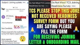 TCS IMP UPDATE MUST FILL READINESS SURVEY FORM FOR RECEIVING JOINING LETTER | 3 TYPES OF SURVEY FORM