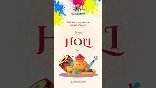 Happy Holi 2025 | Colorful Wishes for a Joyous Festival | AnusFunLand | Short Video | Viral Short