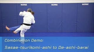 Sasae-tsurikomi-ashi to De-ashi-barai - Combination demo