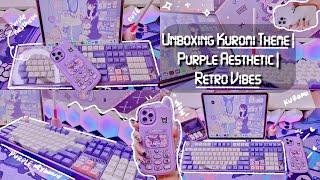 Unboxing Kuromi Theme  Purple Aesthetic | Akko Kuromi Keyboard & Retro iPhone CaseAesthetic Vibes