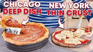 New York Thin Crust vs. Chicago Deep Dish Pizza | Eitan Bernath
