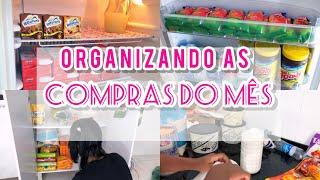 GUARDEI E ORGANIZEI TODAS AS COMPRAS DO MÊS  /Estefiny Pacheco #vlog #organização #comprasdomes