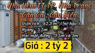 Nhà TP Nha Trang Gần Biển , Chợ giá rẻ ( Đã Bán )