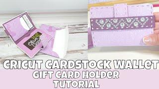 Cricut Cardstock Wallet - Gift Card Holder Tutorial - Money Holder Gift