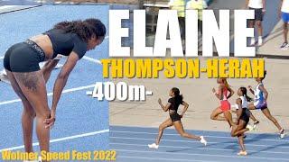 CHAMP Elaine Thompson-Herah Sprints ALL OUT Over 400m | Rushell Clayton WIN | Wolmer Speed Fest 2022