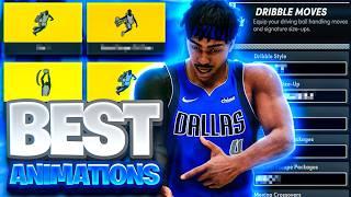 BEST NBA 2K25 ANIMATIONS for EVERY BUILD (JUMPSHOTS, LAY + DUNK PACKAGES, DRIBBLE MOVES) day 1