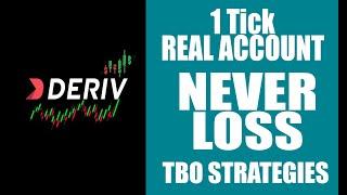 1 TICK  trading strategy - NEVER LOSS - deriv trading strategy binary option