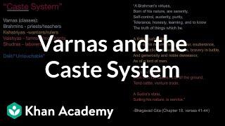 Varnas and the Caste System | World History | Khan Academy