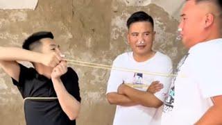 Funny Chinese Rubber Band Challenge  | Don't blow the whistle game #funnyvideos #viral #comedy