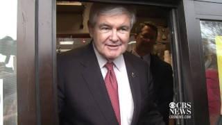 Gingrich works drive-thru window at Chick-fil-A