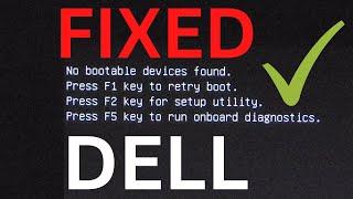 How to fix Dell No bootable device found