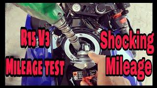 Yamaha R15 v3 mileage test | Actual mileage check city and highway shocking results