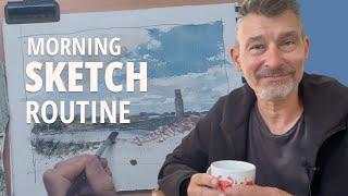 Morning Sketch Routine - improve your watercolours in 15 minutes