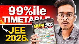 Timetable for 99 Percentile in JEE Mains 2025| Timetable I followed to Score 99%ile in JEE Mains