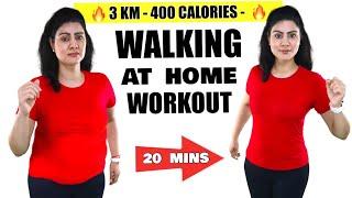 Quick & Easy 20-min Home Walk For Weight Loss | Beginner's FAT BURING Workout 