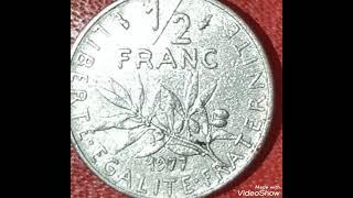 1/2 Franc 1977 Frensch coin value worth money rare