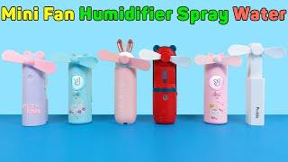 Mini Fan Humidifier Spray Water - Handheld Misting Fan, Strong Wind For Travel | Unboxing And Review