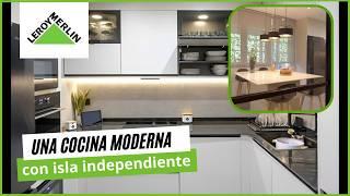 Una cocina moderna con isla para inspirarte | LEROY MERLIN