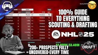 100% GUIDE TO EVERYTHING SCOUTING & DRAFTING IN NHL 25 FRANCHISE MODE