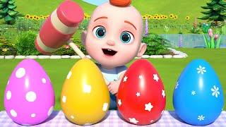 Leo Explores Colorful Surprise Eggs | Learn vehicles | Leo Kids Songs & Nursery Rhymes