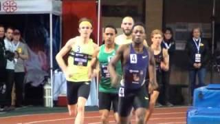 600m indoor world record attempt - Luguelin Santos Olympian medalist in Montreal - National record