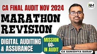 Digital Auditing and Assurance | Revise in 80 min | CA Final Audit | Marathon Revision for Nov 24