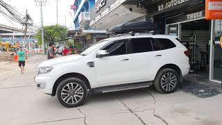 กล่องเก็บของบนหลังคารถ KETSU roofbox M1 ติด Ford Everest เอเวอเรสต์ ที่วางของบนหลังคารถ กล่องสัมภาระ