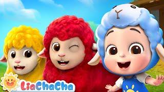 Baa Baa Colorful Sheep | Farm Animal Series | Kids Songs & Nursery Rhymes | LiaChaCha